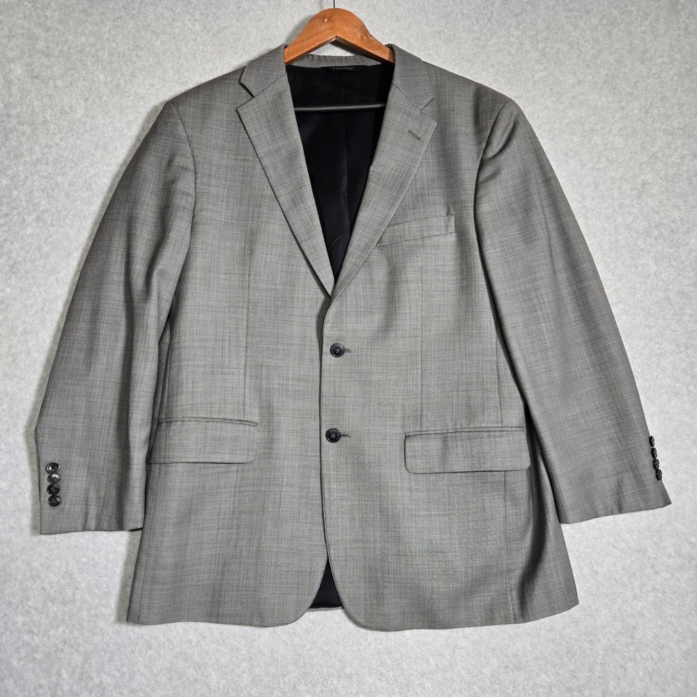 Jos. A. Bank Traveler Collection Gray Sharkskin Blazer Tailored Fit Mens 44R